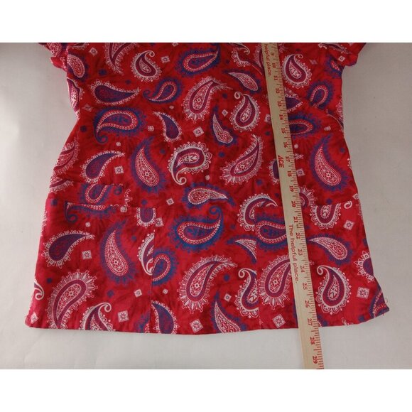 Lot Of 2 Mixed Brands Women's V Neck Multicolor,  Pink Scrub Tops Size L - Picture 7 of 16